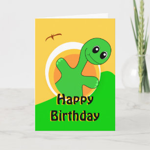 Tarjeta de cumpleaños del dinosaurio
