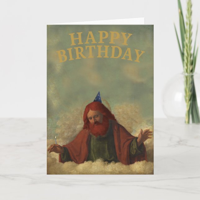 Tarjeta de cumpleaños del Dios Pelirrojo (Anverso)