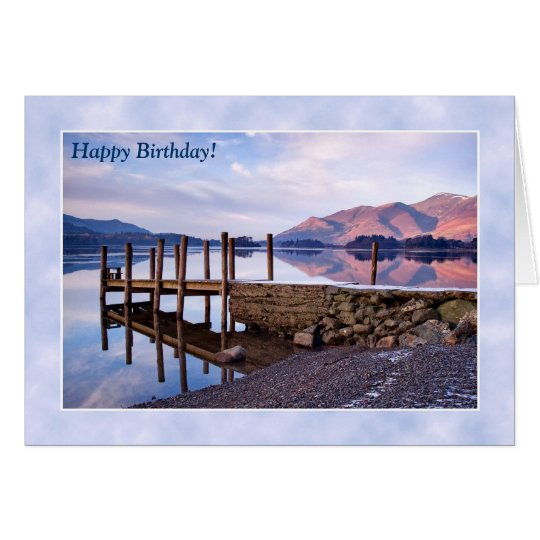 Tarjeta de cumpleaños del distrito del lago -