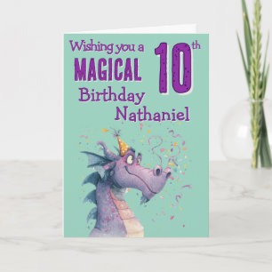 Tarjeta de cumpleaños del Dragón Mágico 10º aniver