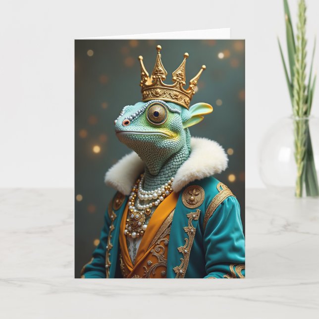 Tarjeta de cumpleaños del dragón regio (Anverso)