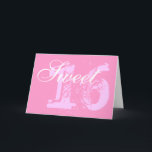 Tarjeta de cumpleaños del dulce 16<br><div class="desc">tarjeta de cumpleaños rosada del dulce 16</div>
