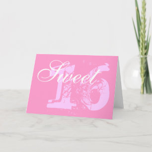 Tarjeta de cumpleaños del dulce 16
