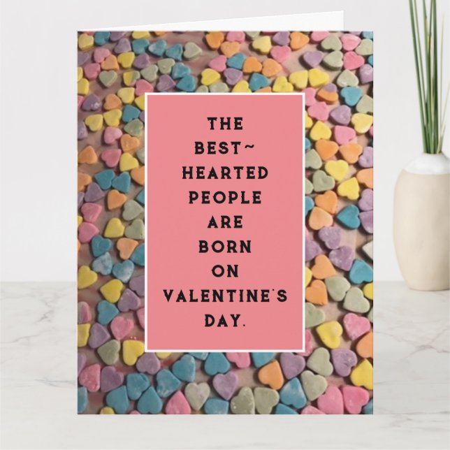 Tarjeta de cumpleaños del el día de San Valentín (Anverso)