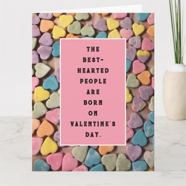 Tarjeta de cumpleaños del el día de San Valentín (Anverso)