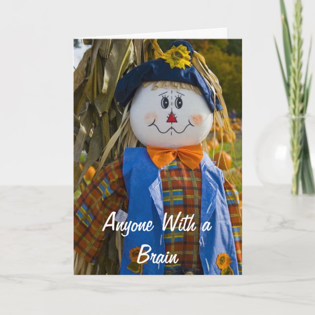 Tarjeta de cumpleaños del espantapájaros (Anverso)