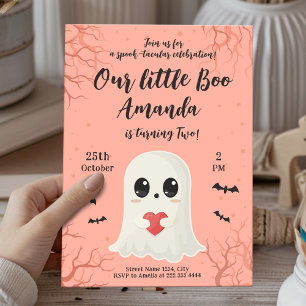 Tarjeta de cumpleaños del fantasma de Halloween li