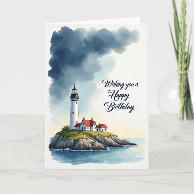 Tarjeta de cumpleaños del faro (Anverso)