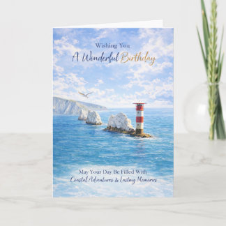 Tarjeta de cumpleaños del faro de The Needles de l