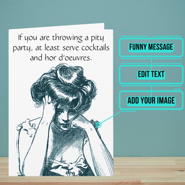 Tarjeta de cumpleaños del Fiesta de la compasión p (Looking for the perfect funny card with a retro twist?)