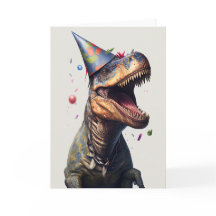 Tarjeta de cumpleaños del Fiesta Dinosaur