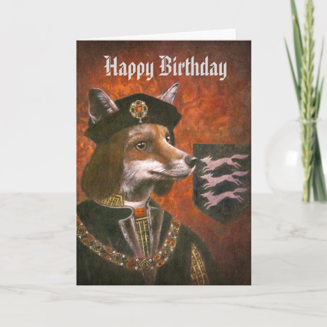 Tarjeta de cumpleaños del Fox de rey Richard III (Anverso)