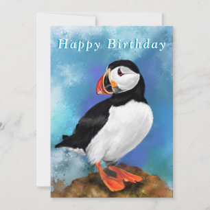 Tarjeta de cumpleaños del frailecillo