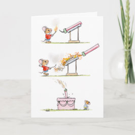 Tarjeta de cumpleaños del fuego artificial