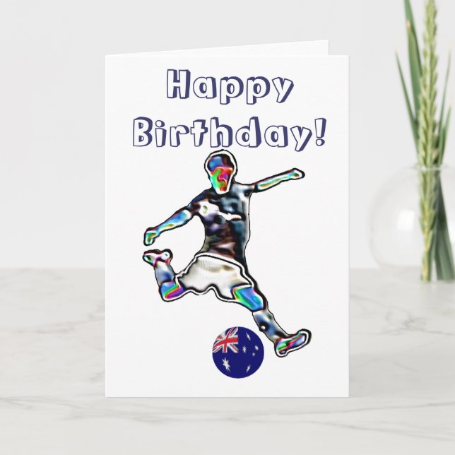 Tarjeta de cumpleaños del fútbol de Australia (Anverso)