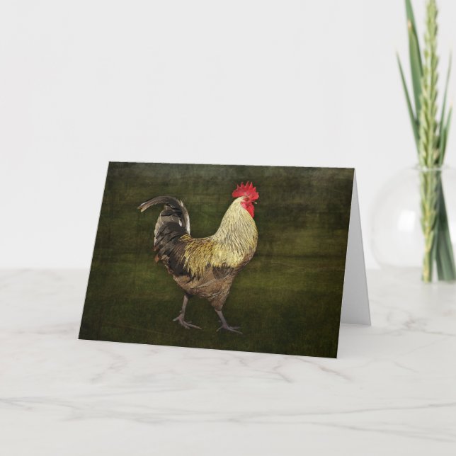 Tarjeta de cumpleaños del Gallo-UNO-Doodle-Doo (Anverso)
