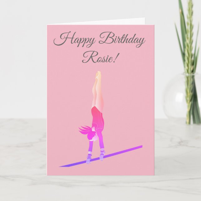 Tarjeta de cumpleaños del gimnasta (Anverso)