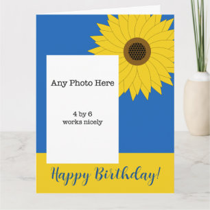 Tarjeta de cumpleaños del girasol ucraniano