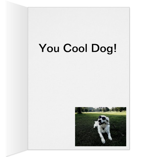 Tarjeta de cumpleaños del golden retriever (Interior (Derecha))