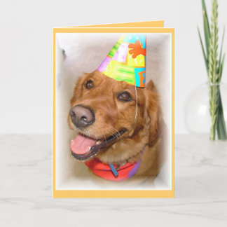 Tarjeta de cumpleaños del golden retriever