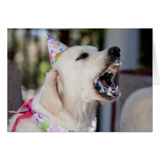 Tarjeta de cumpleaños del golden retriever