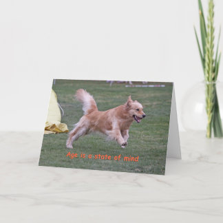 Tarjeta de cumpleaños del golden retriever 'Age