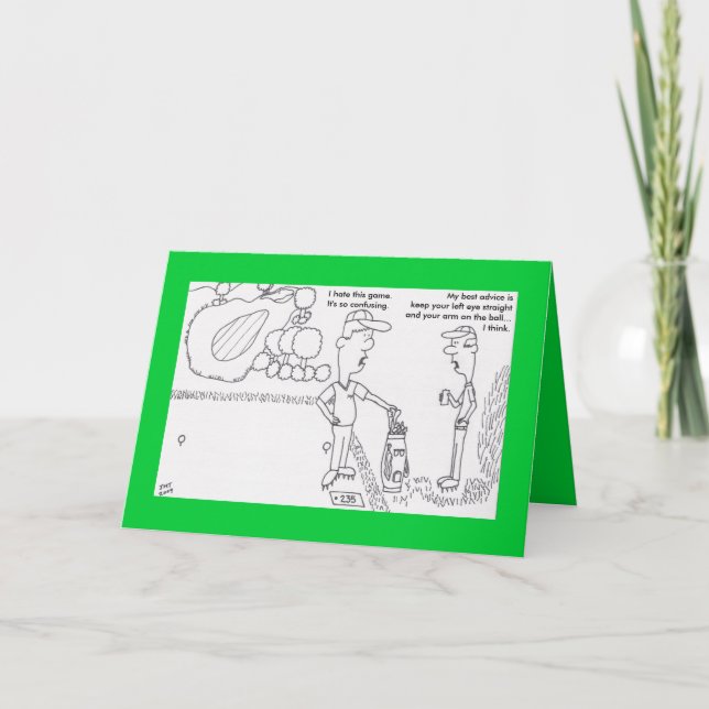 Tarjeta de cumpleaños del golf (Anverso)