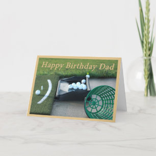 Tarjeta de cumpleaños del golf para el papá
