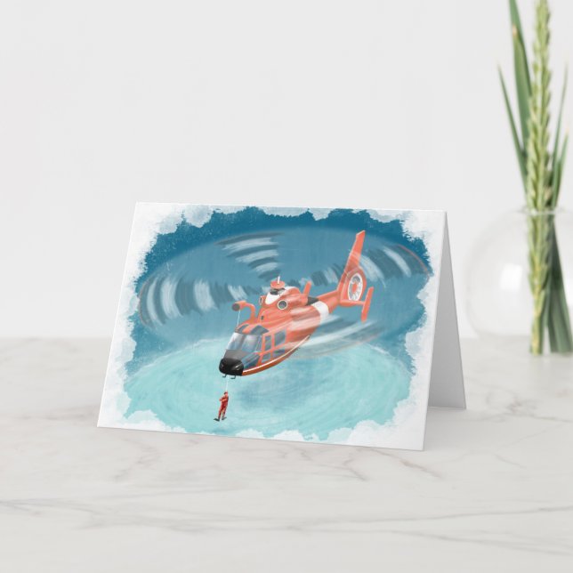 tarjeta de cumpleaños del helicóptero de la guardi (Anverso)