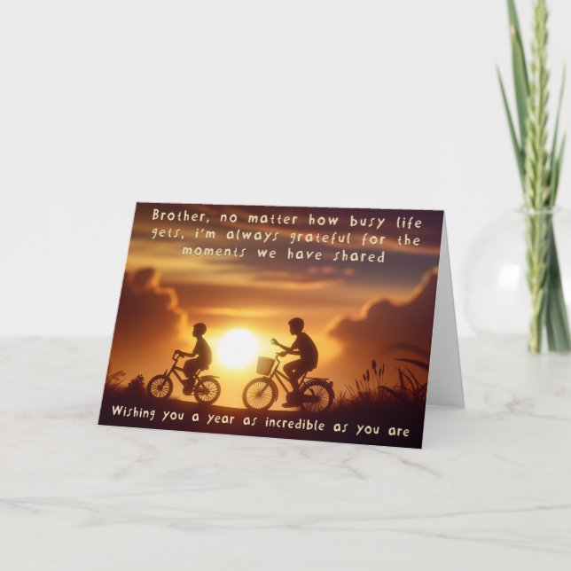 Tarjeta de cumpleaños del hermano (Anverso)