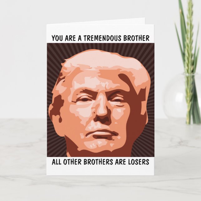 TARJETA DE CUMPLEAÑOS DEL HERMANO DONALD TRUMP PAR (Anverso)