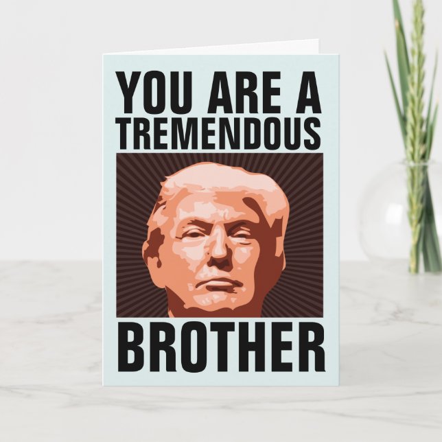 TARJETA DE CUMPLEAÑOS DEL HERMANO DONALD TRUMP PAR (Anverso)