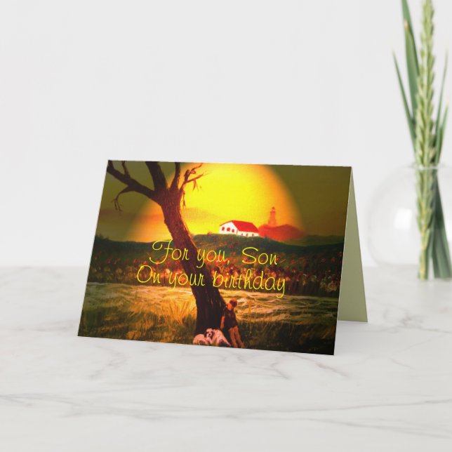 Tarjeta de cumpleaños del hijo (Anverso)