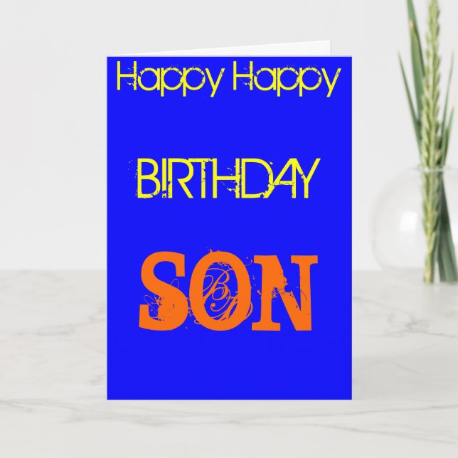 TARJETA DE CUMPLEAÑOS DEL HIJO (Anverso)