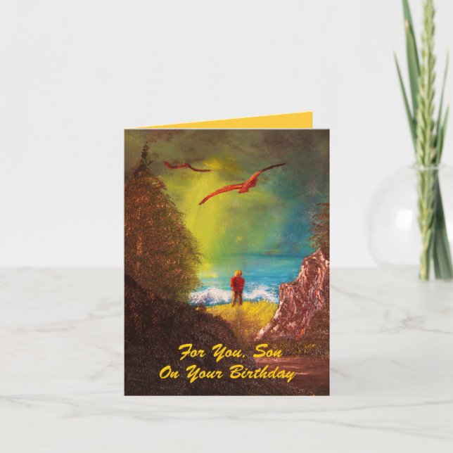 Tarjeta de cumpleaños del hijo (Anverso)