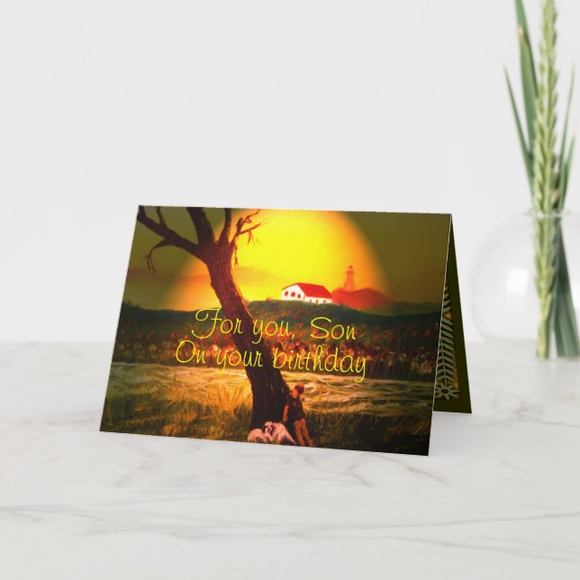 Tarjeta de cumpleaños del hijo (Anverso)