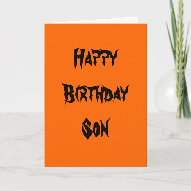 Tarjeta de cumpleaños del hijo de Halloween (Anverso)