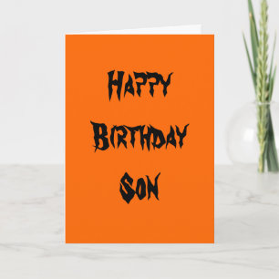 Tarjeta de cumpleaños del hijo de Halloween