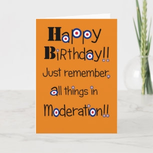 Tarjeta de cumpleaños del humor de la MOD