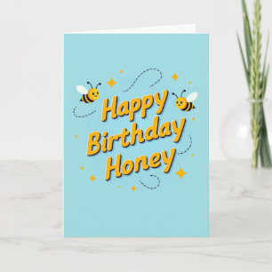 Tarjeta de cumpleaños del insecto amarillo