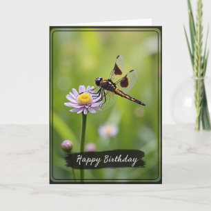 Tarjeta de cumpleaños del insecto dorado alegre