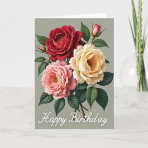 Tarjeta de cumpleaños del jardín alegre
