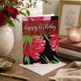 Tarjeta de cumpleaños del jardín carmesí — Botánic