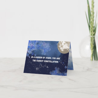 Tarjeta de cumpleaños del jardín celeste