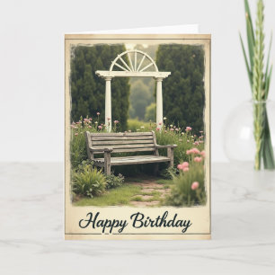 Tarjeta de cumpleaños del jardín dulce
