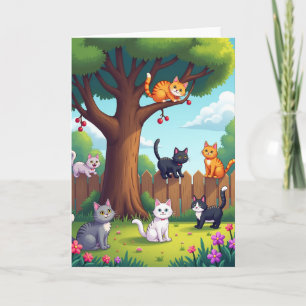 Tarjeta de cumpleaños del jardín soleado