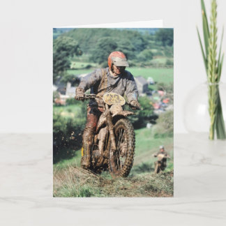 Tarjeta de cumpleaños del jinete de Enduro