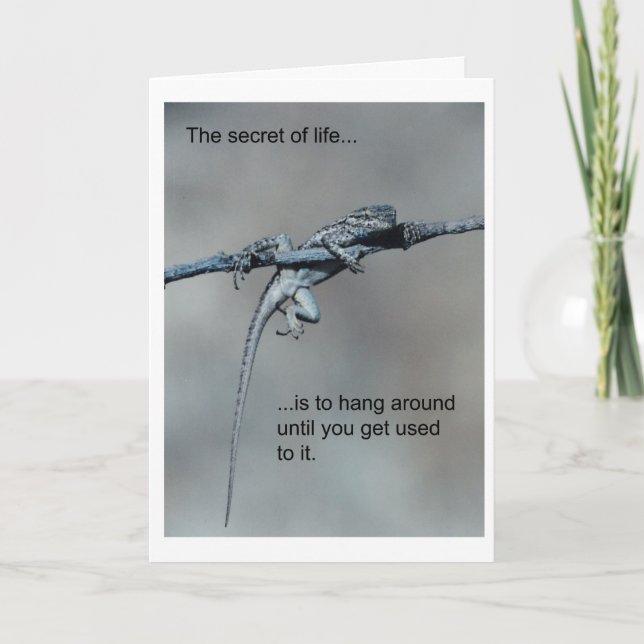 Tarjeta de cumpleaños del lagarto (Anverso)