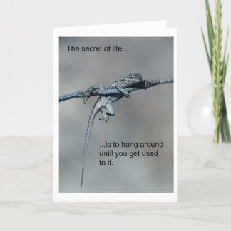 Tarjeta de cumpleaños del lagarto