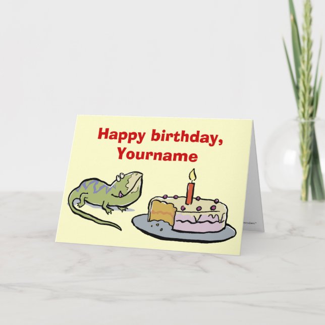 tarjeta de cumpleaños del lagarto (Anverso)
